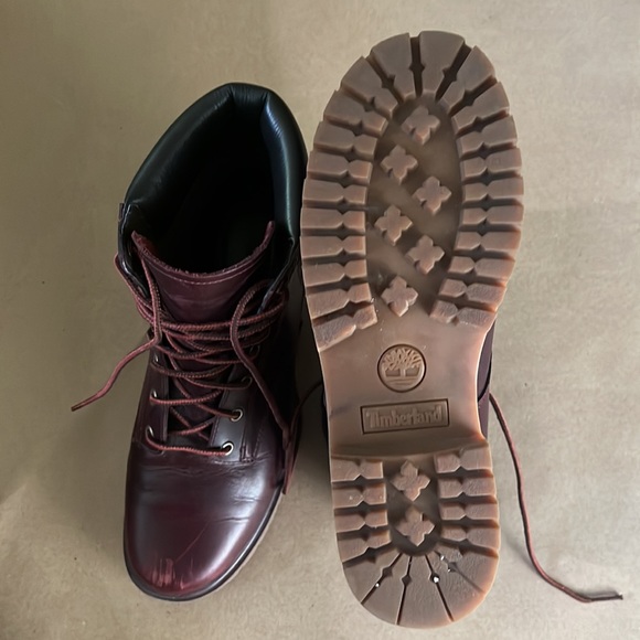 Timberland Womens Jayne 6-Inch Waterproof Burgundy Boot - 7 - Picture 12 of 13